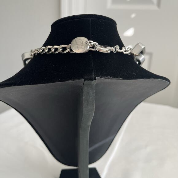 Pono Grazia Barile Necklace by Joan G Silver Italian resin link Statement piece - Picture 4 of 10